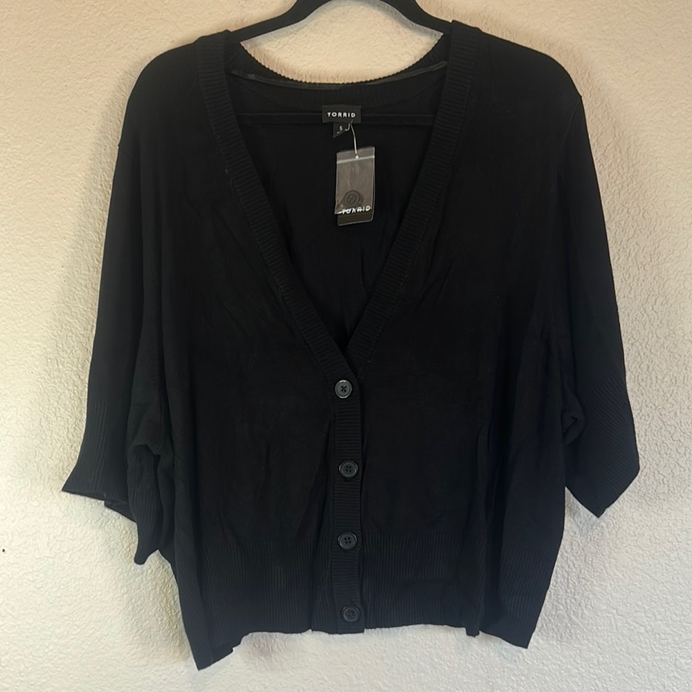PLUS SIZE: TORRID. 
Black Button-Up Cardigan